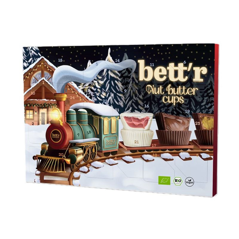 Bett'r Advent Calendar with Organic Nut Butter Cups 312g