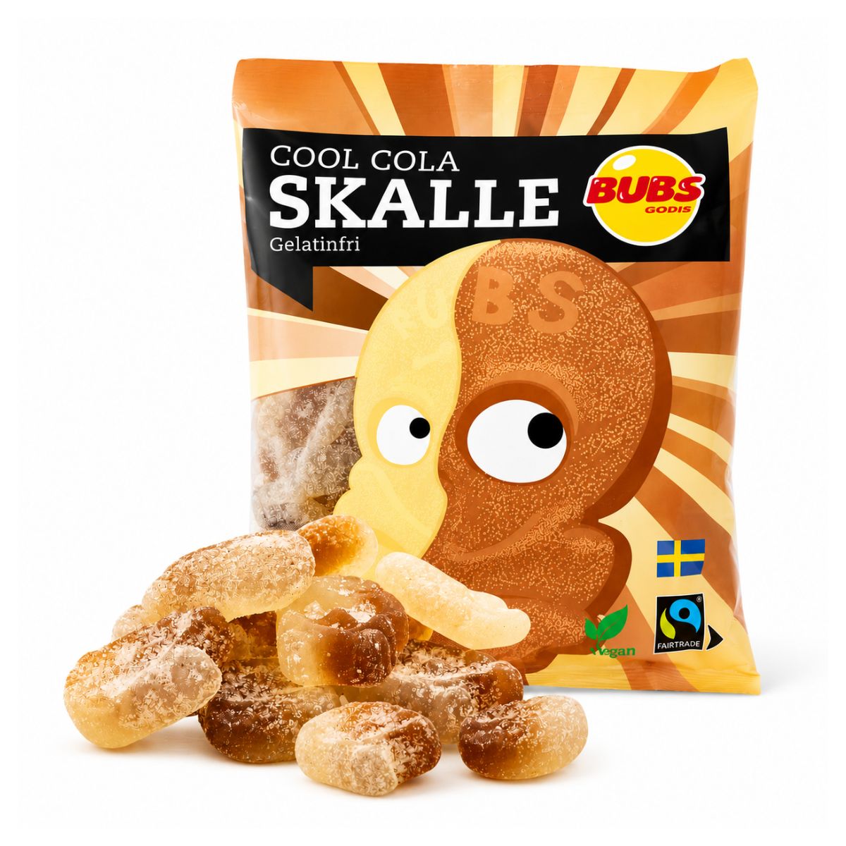 Bubs Cool Cola Sour Jelly Skulls 190g