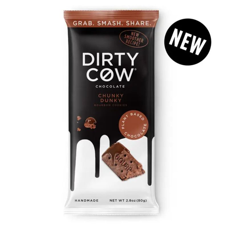Dirty Cow Chunky Dunky Bournbon Infused Chocolate Bar 80g