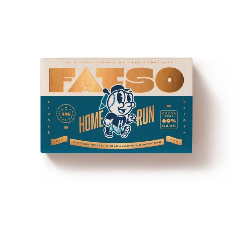 Fatso Salted Pretzel, Whole Almond & Honeycomb Home Run Bar 150g