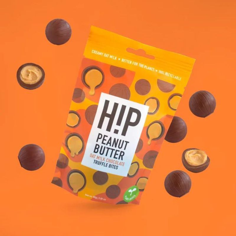 H!P Peanut Butter Oat Milk Chocolate Truffle Bites 80g