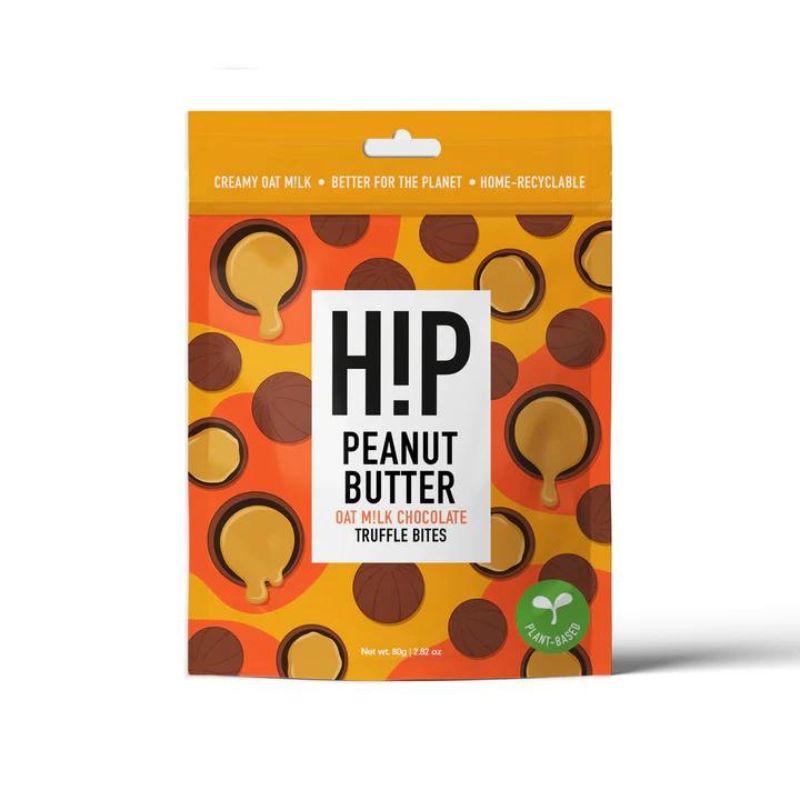 H!P Peanut Butter Oat Milk Chocolate Truffle Bites 80g