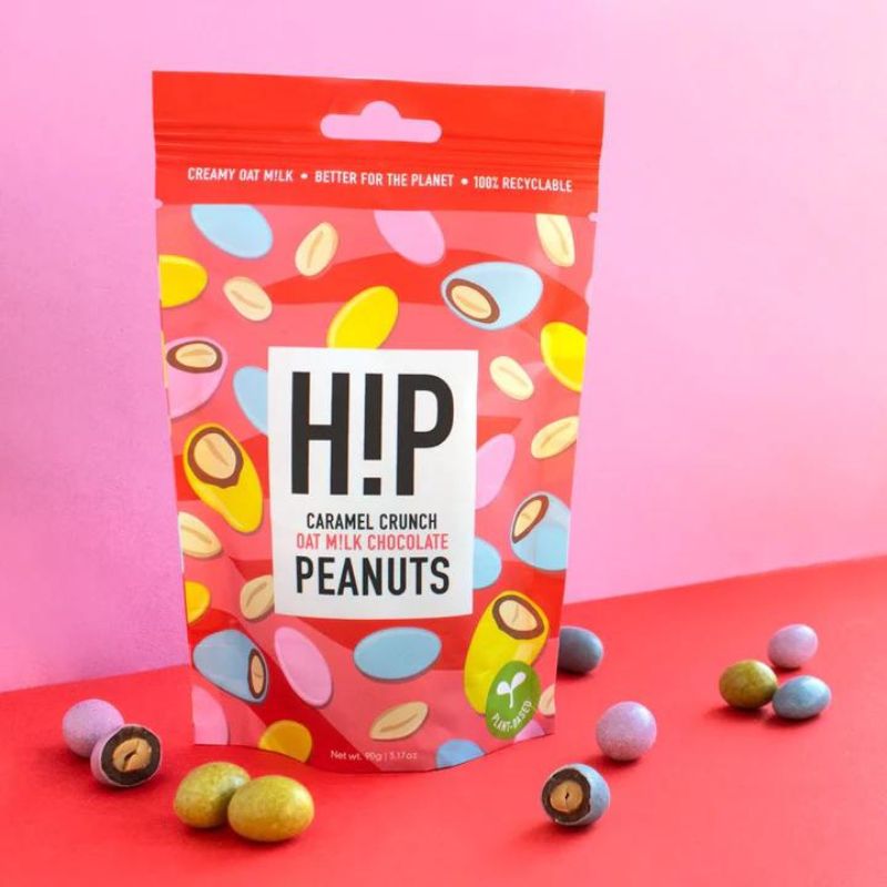 H!P Caramel Crunch Oat Milk Chocolate Peanuts 90g