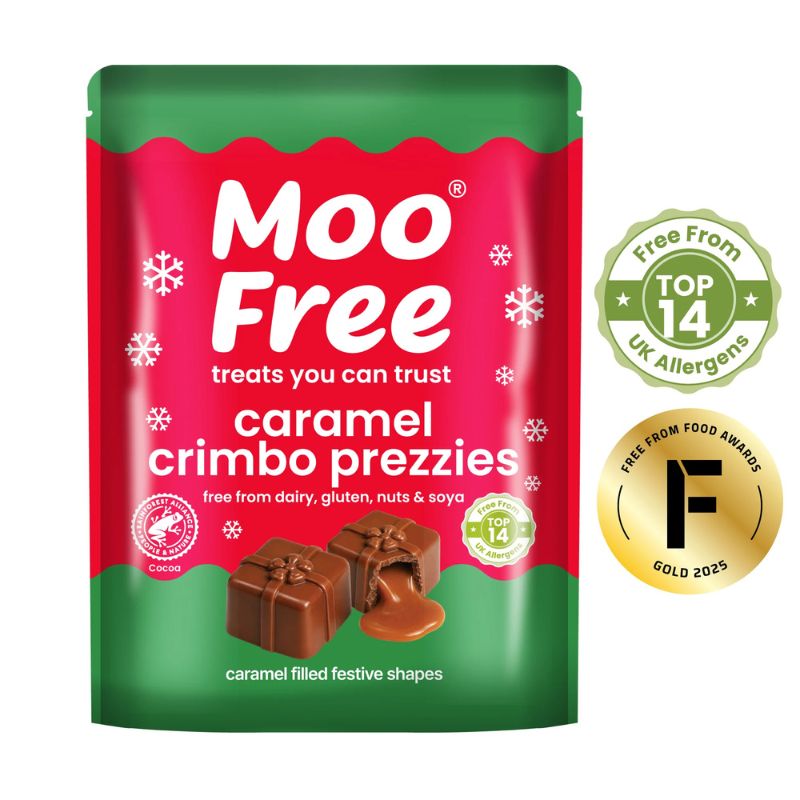 Moo Free Crimbo Prezzies - Caramel Filled Chocolate Present Shapes 65g