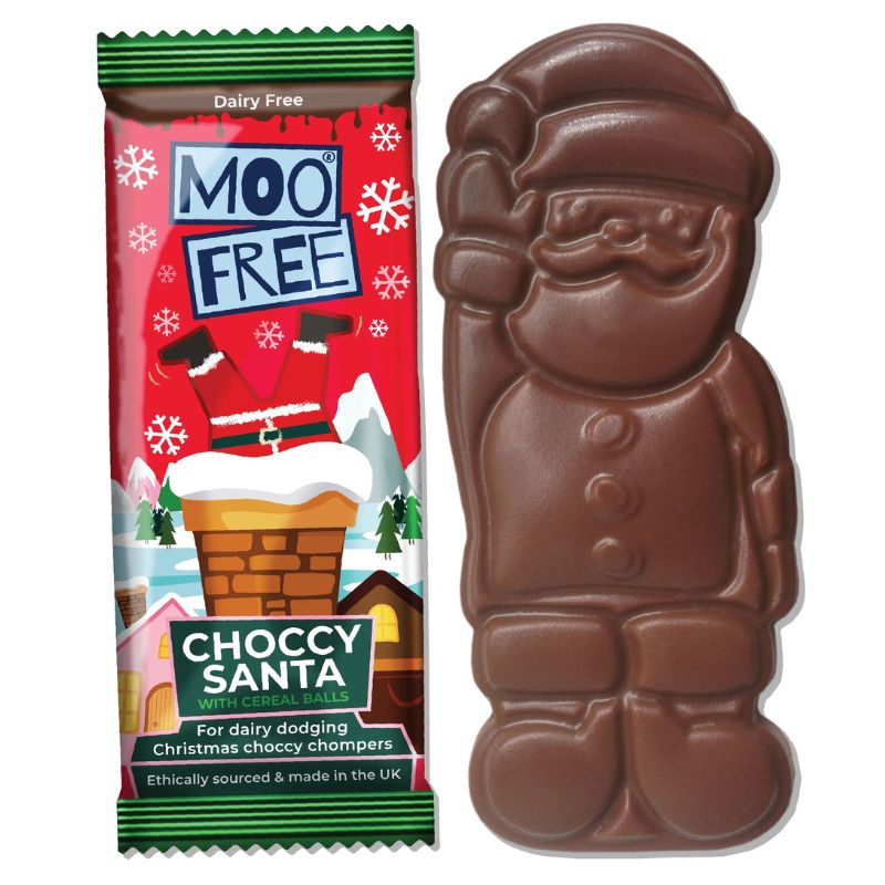 Moo Free Choccy Santa with Cereal Balls 30g