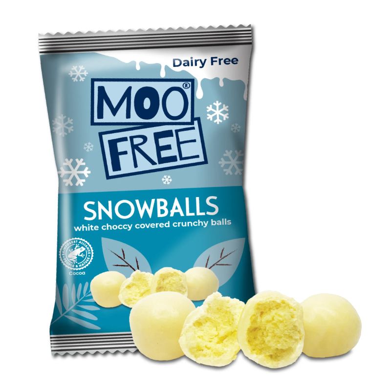Moo Free White Choccy Snowballs 35g