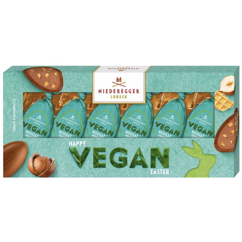 Niederegger 8 Luxury Vegan Nougat Crispy Wafer Eggs 100g