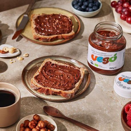 Vego Organic Crunchy Hazelnut Chocolate Spread 350g