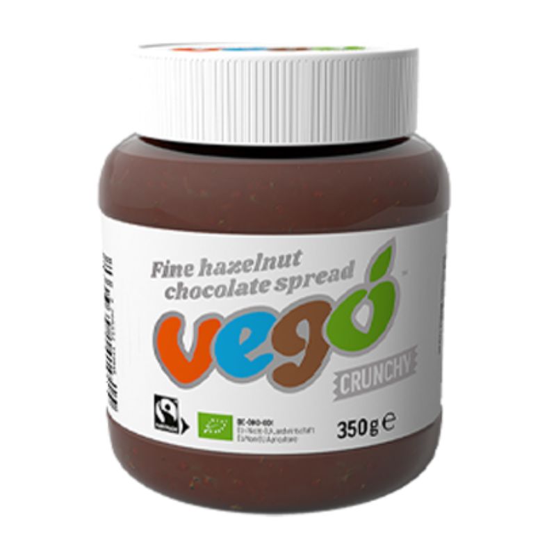 Vego Organic Crunchy Hazelnut Chocolate Spread 350g