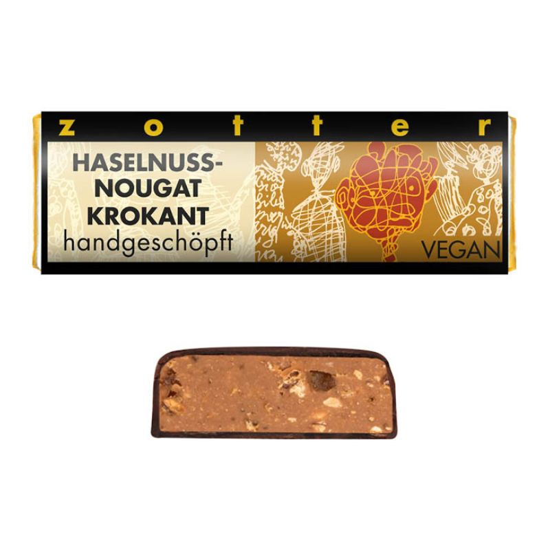 Zotter Organic Hazelnut Brittle Mini Bar 20g