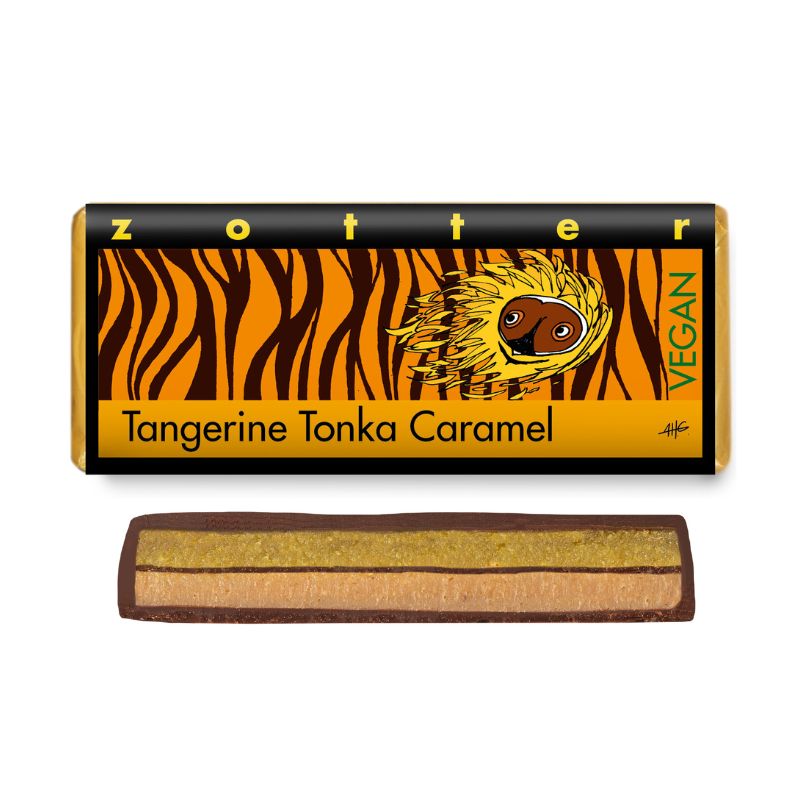 Zotter Tangerine Tonka Caramel Organic Chocolate 70g