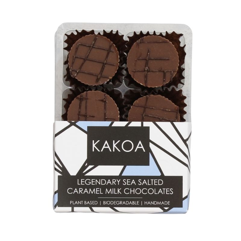 Kakoa Legendary Sea Salted Caramel Vegan Milk Chocolates 75g