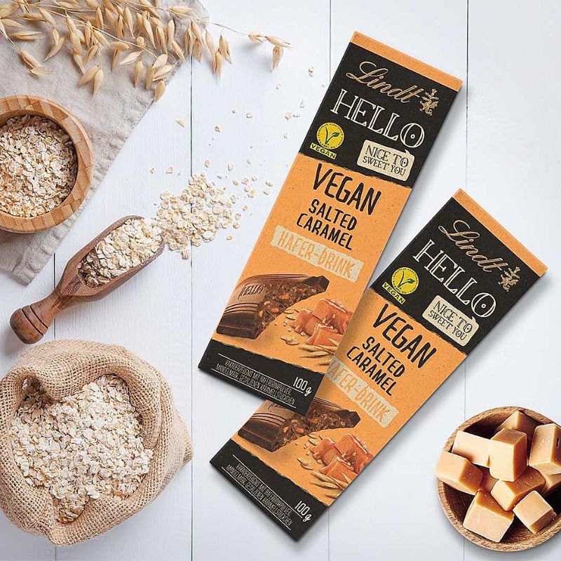 Lindt Hello Vegan Salted Caramel M*lk Chocolate 100g