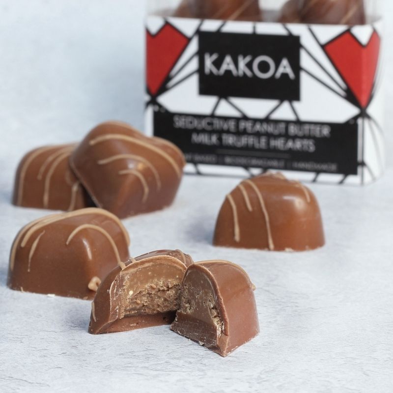 Kakoa Peanut Butter Milk Chocolate Hearts 75g
