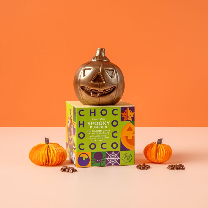 Chococo Oatmilk Chocolate Pumpkin & Mini Spiders 100g