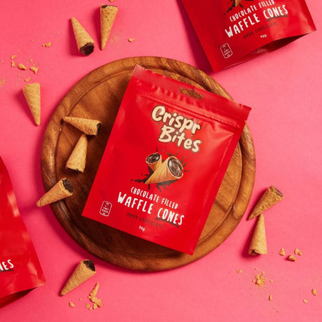 Crispr Bites Dark Chocolate Filled Waffle Cones 96g