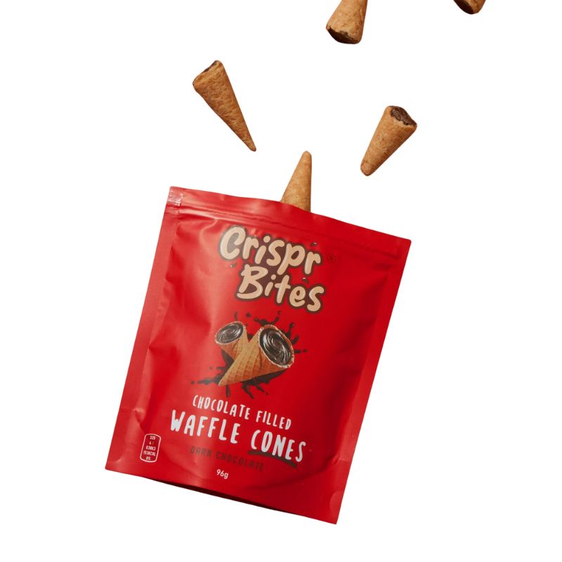Crispr Bites Dark Chocolate Filled Waffle Cones 96g