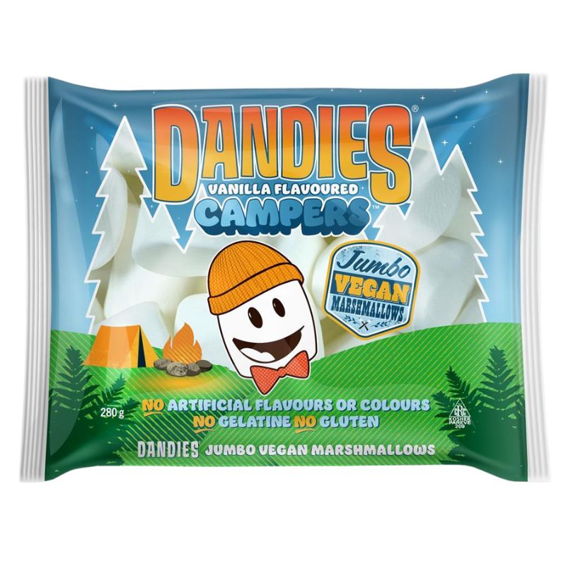Dandies Campers Giant Vegan Marshmallows 280g