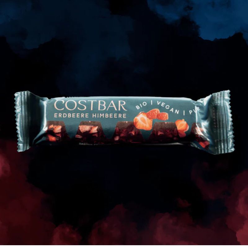Costbar Organic Raspberry & Strawberry Chocolate 38g