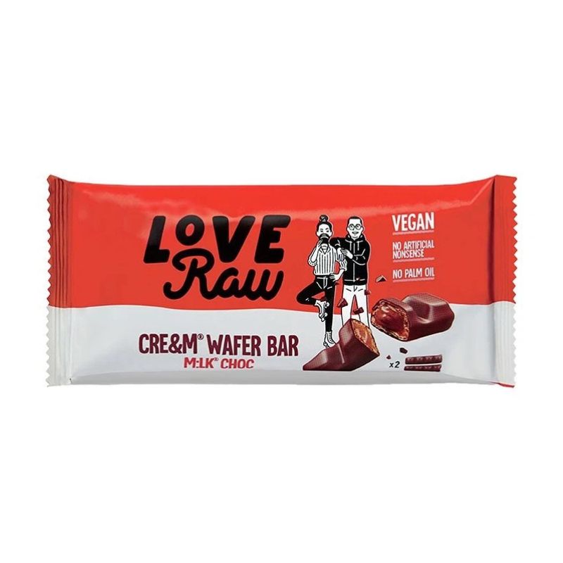 LoveRaw Cream Filled Wafer Bars 42g