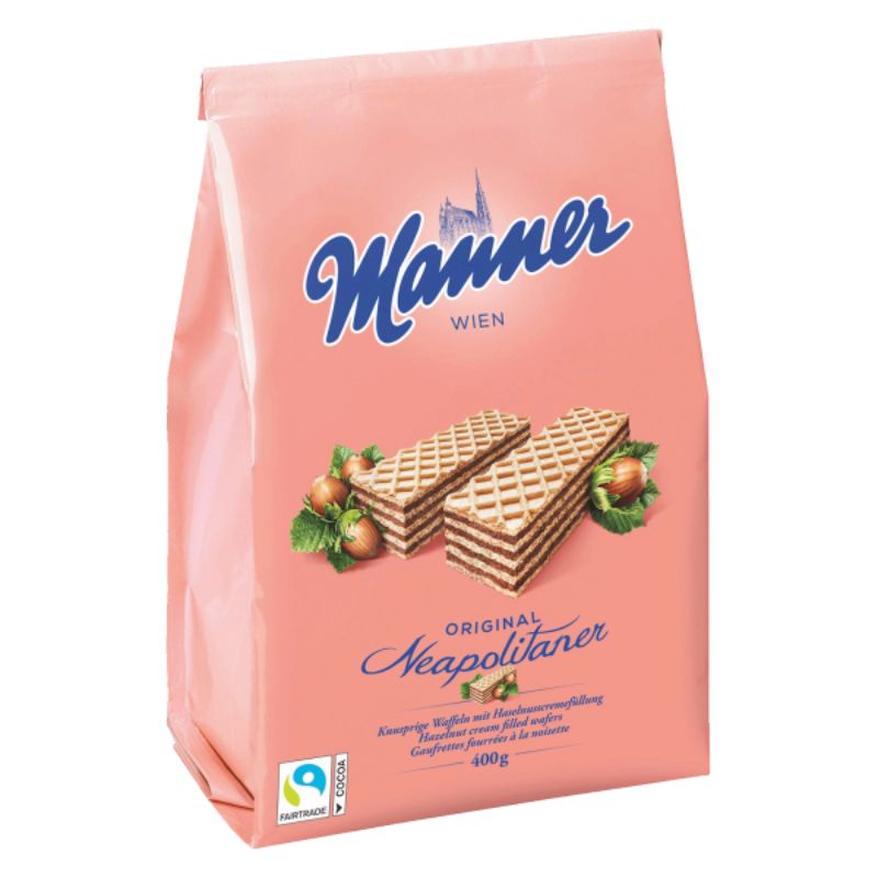 Manner Chocolate Hazelnut Cream Wafers Share Bag 400g
