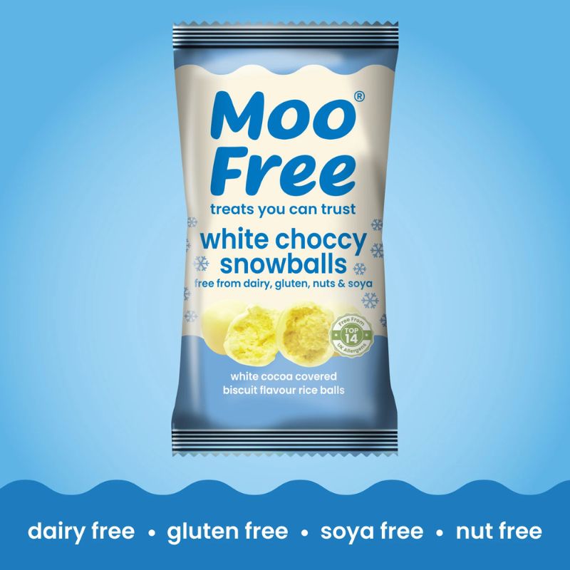 Moo Free White Choccy Snowballs 35g