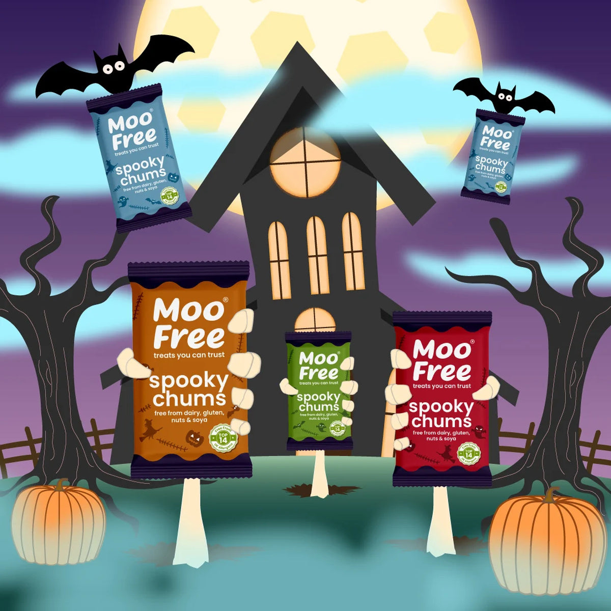 Moo Free Spooky Chums M*lk Choc Bar 15g