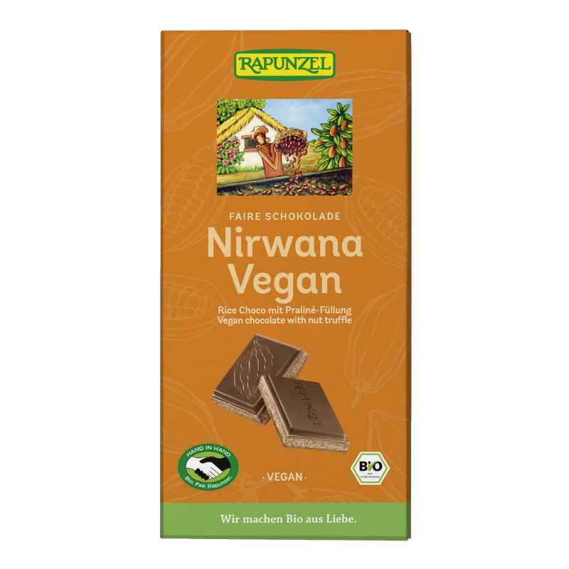 Rapunzel Organic Nirwana Praline Bar 100g