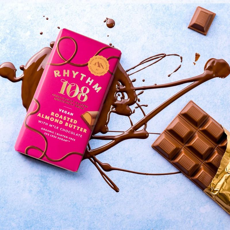 Rhythm 108 Roasted Almond Butter Organic Chocolate 100g