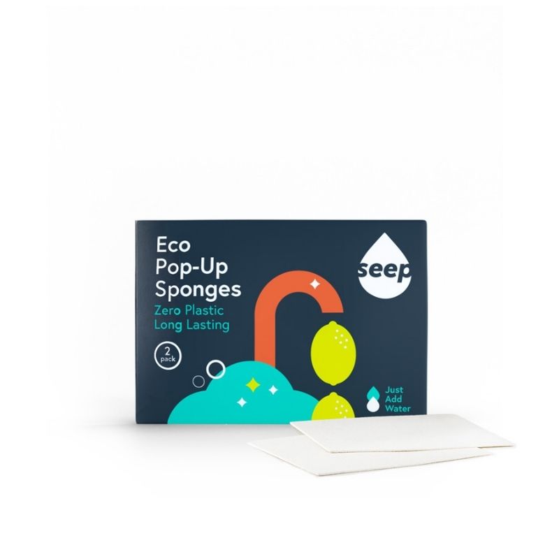 Seep Eco Pop-Up Sponges – 2 Pack (Compostable & Plastic-Free)