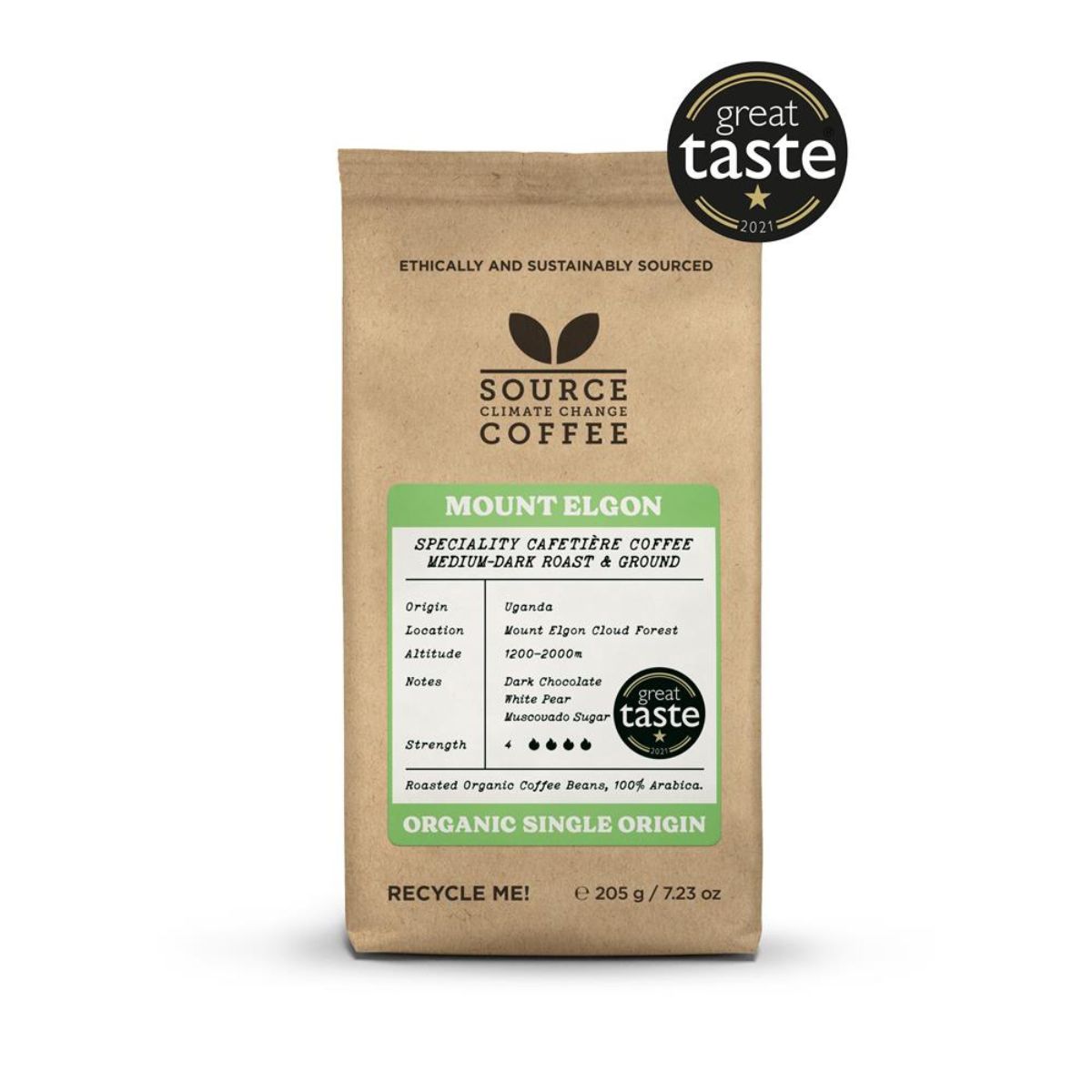 Organic Uganda Mount Elgon Ground Coffee 227g