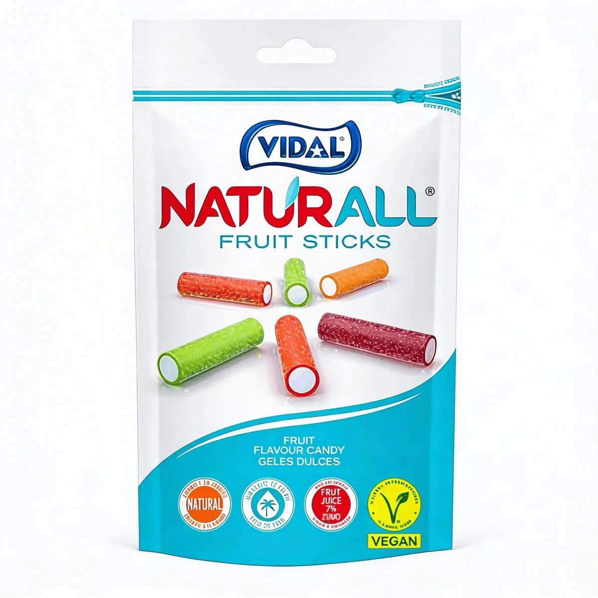 Vidal Fruit Flavoured Candy Sticks 180g