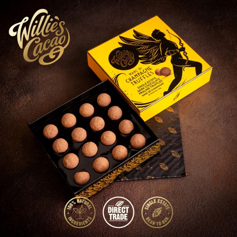 Willie's Cacao Box of 16 Champagne Truffles 110g