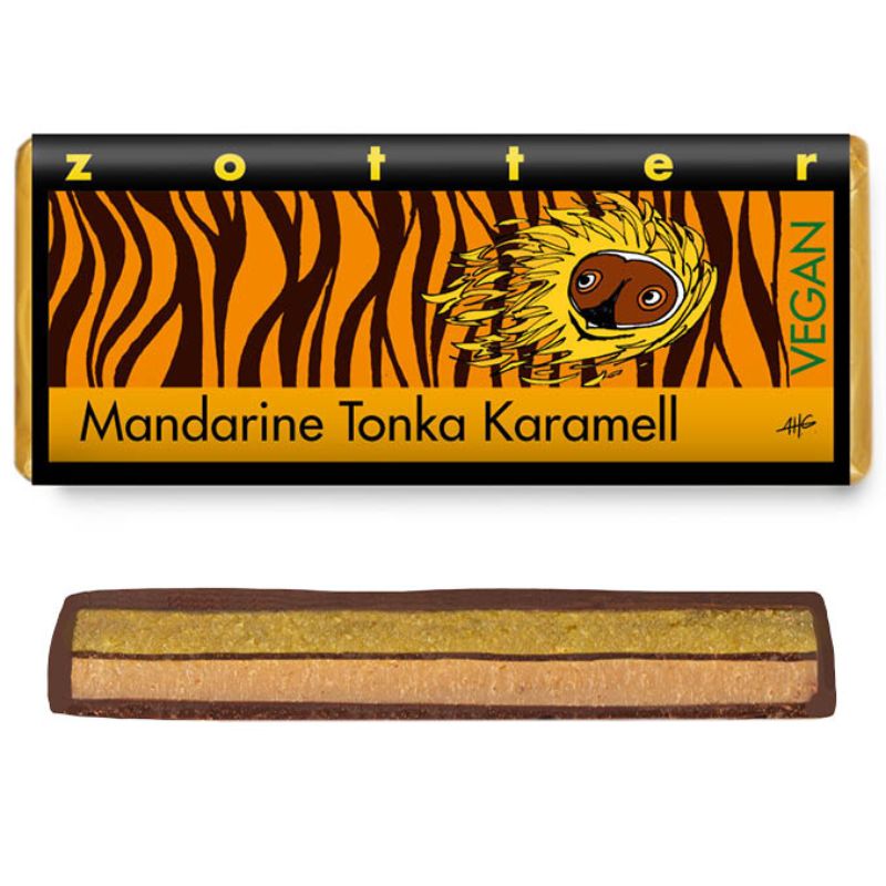 Zotter Tangerine Tonka Caramel Luxury Chocolate 70g
