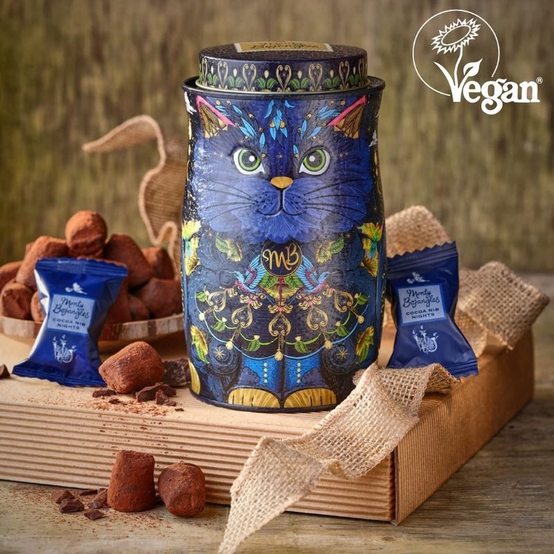 Monty Bojangles Midnight Prince Cat Tin with Vegan Truffles 135g