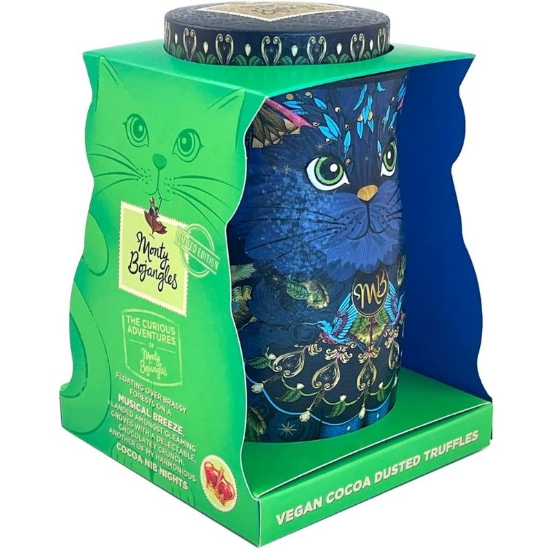Monty Bojangles Midnight Prince Cat Tin with Vegan Truffles 135g
