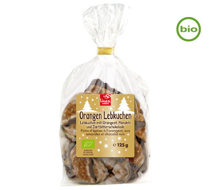 German Organic Lebkuchen Chocolate Orange 125g