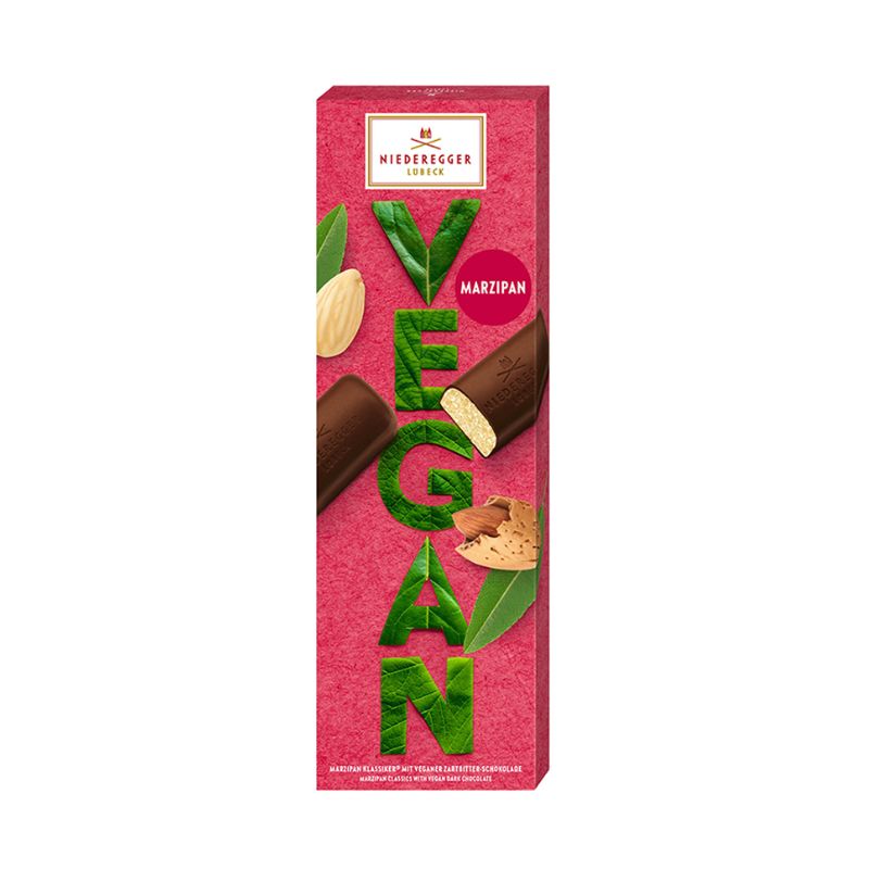 Niederegger Vegan Chocolate Marzipan Gift Box of 8 Mini Bars 100g
