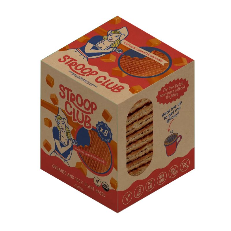 Vegan Organic Caramel Stroopwafels – 8 Pack 240g